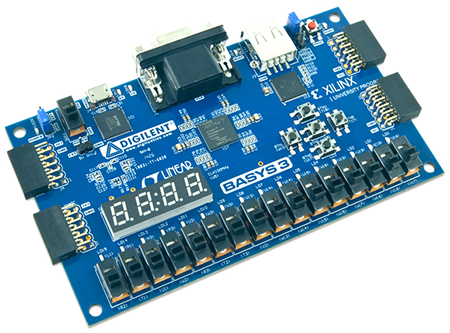 Basys3 Artix-7 FPGA Board- Click to Enlarge