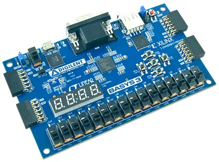 Basys3 Artix-7 FPGA Board- Click to Enlarge