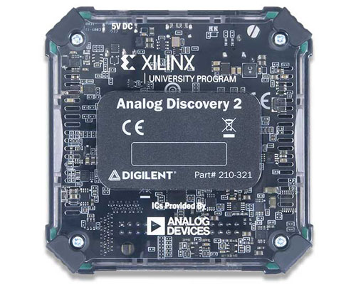 Analog Discovery 2 USB Oscilloscope, Logic Analyzer and Power Supply- Click to Enlarge