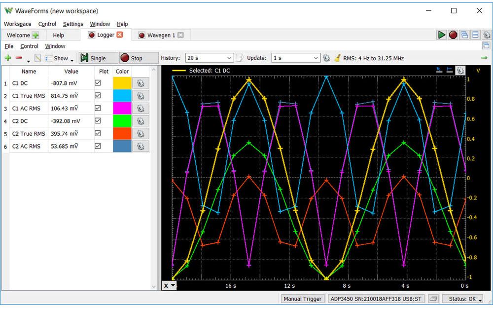 Osciloscopio Portátil de Alta Resolución Analog Discovery Pro Serie 3000 - Haga Clic para Ampliar