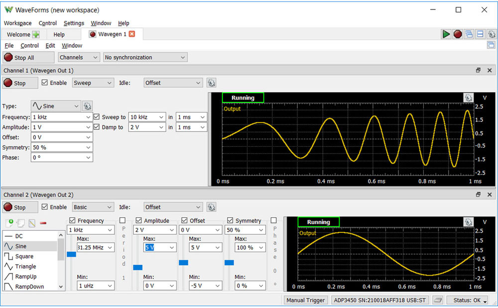 Oscilloscopes portables haute résolution Analog Discovery Pro série 3000 (avec sondes) - Cliquez pour agrandir