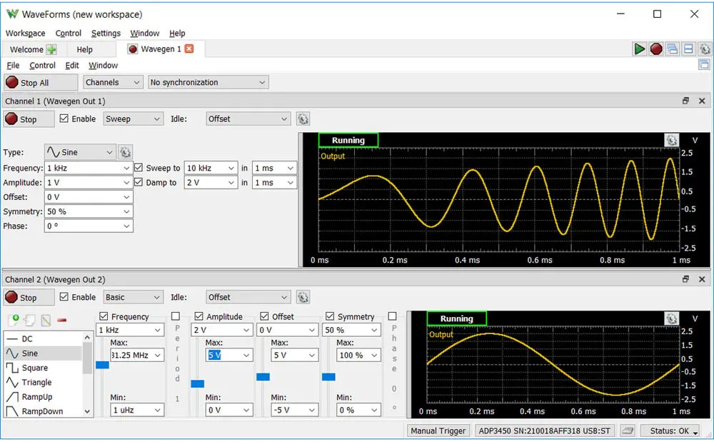 Analog Discovery Pro 3000 Series Portable High Res Oscilloscopes (w/ Probes) - Click to Enlarge