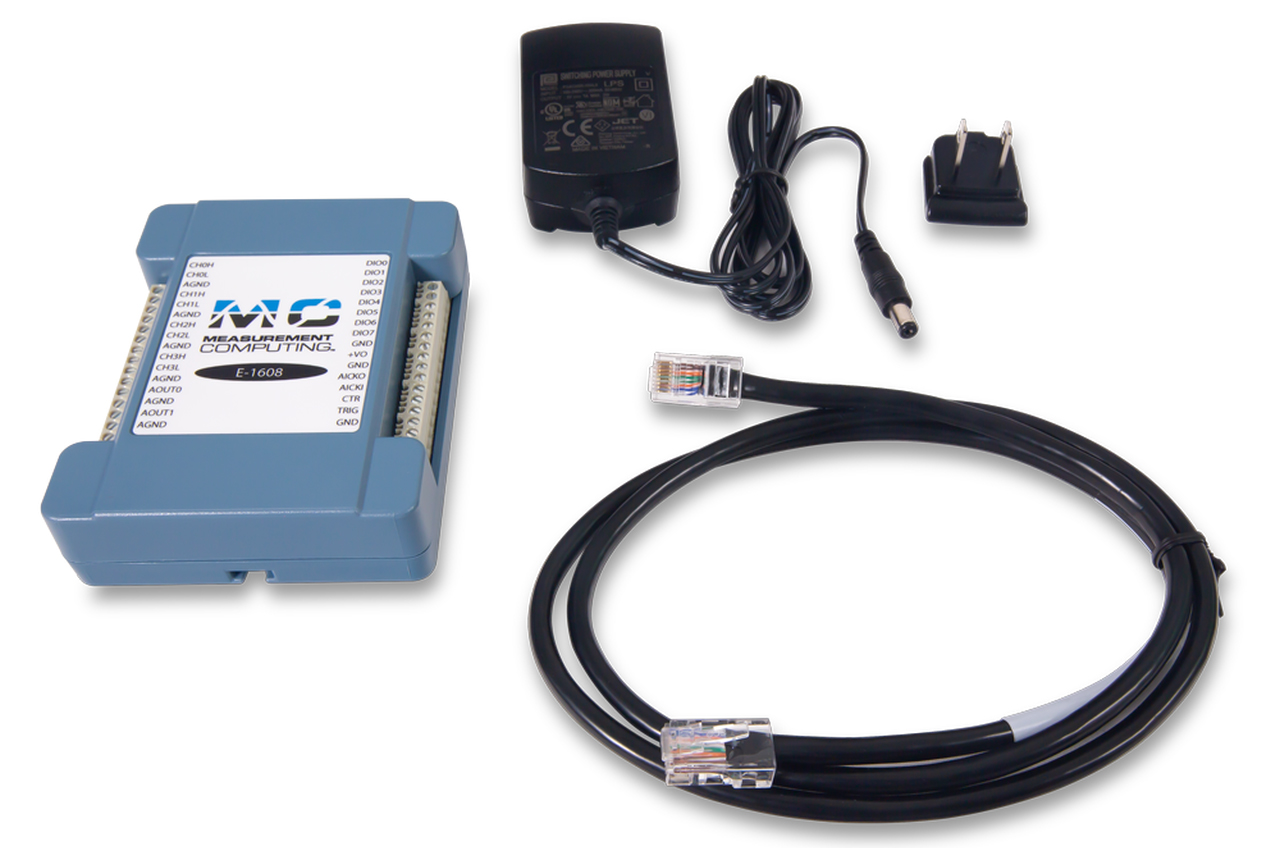 Appareil DAQ Ethernet multifonction Digilent MCC E-1608 - Cliquez pour agrandir