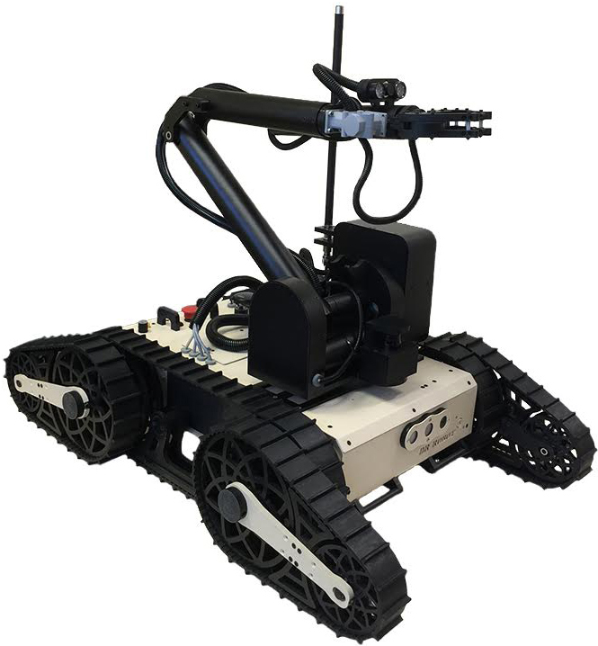 Dr. Robot Jaguar V6 Tracked Mobile Platform w/ Arm- Click to Enlarge