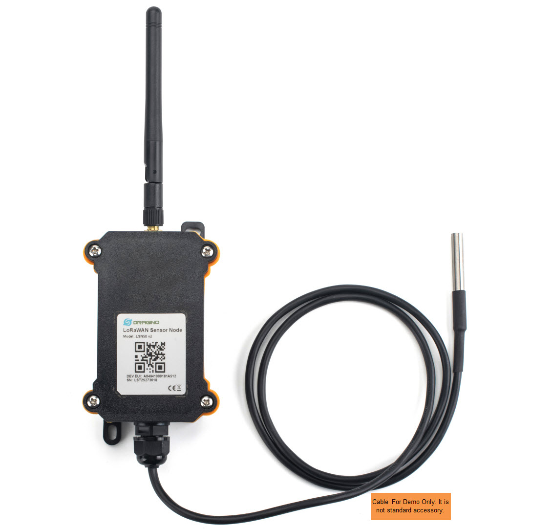 Dragino LSN50-V2 Waterproof Long Range Wireless LoRa Sensor Node (868 MHz) - Click to Enlarge