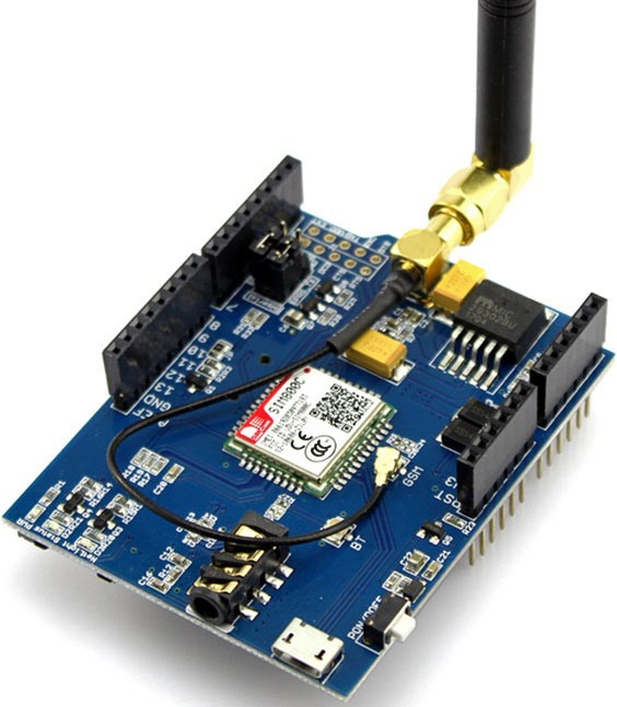 Elecrow SIM800C GPRS/GSM Shield for Arduino- Click to Enlarge