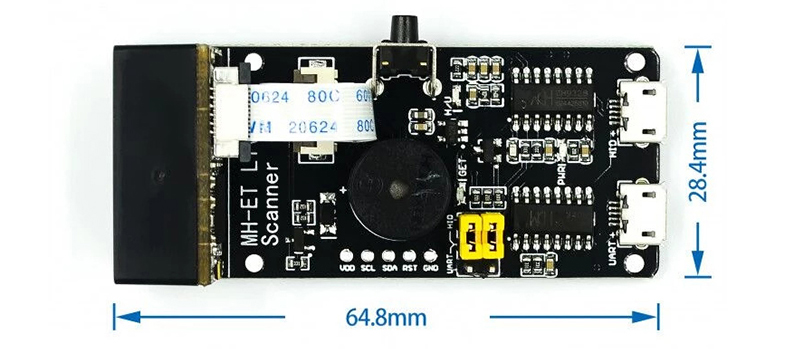 Módulo Escáner de Reconocimiento de Código de Barras QR/1D/2D de Elecrow - Haga Clic para Ampliar