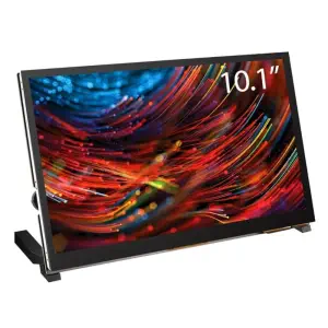 Moniteur tactile capacitif HDMI RC101S 10,1 pouces 1024 x 600 IPS avec haut-parleur et support