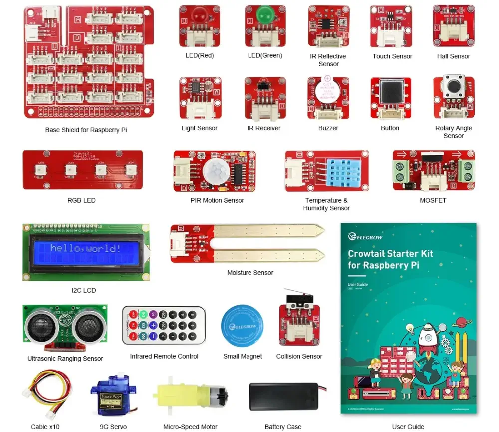 Kit de Inicio Crowtail de Elecrow para Raspberry Pi