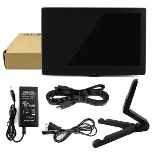 Moniteur d'Affichage IPS Pleine Vue Portable de 13,3 Pouces avec Haute Définition 1920x1080
