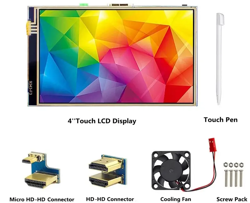 Elecrow RR040i 4-inch HD 800x480 IPS TFT Touch Screen Display for Raspberry Pi