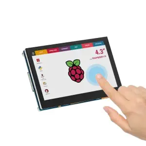Elecrow Ecran tactile 4.3 pouces DSI 800x480 IPS compatible avec RPi 4b/3b+/3b