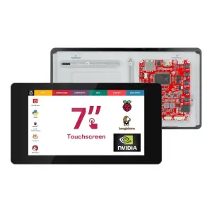 CrowVision Écran tactile HDMI 7 pouces 1024x600 IPS pour RPi, LattePanda, Beaglebone, Jetson (Prise UE)