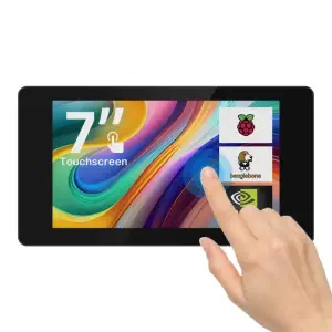 CrowVision Écran tactile HDMI 7 pouces 1024x600 IPS pour RPi, LattePanda, Beaglebone, Jetson (Prise UE)