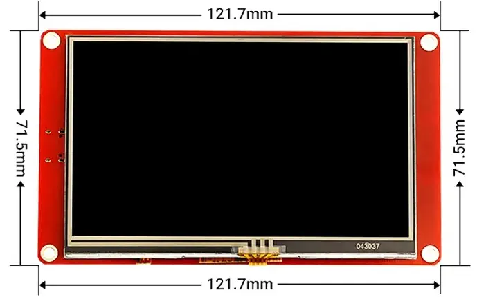 Wizee 4,3-Zoll 480x272 HMI Touch Display, Wi-Fi & BLE