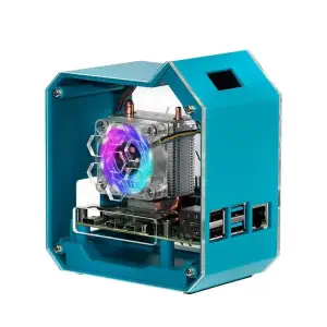 Raspberry Pi Kit de Puissance Mini Tour avec Refroidisseur ICE Tower & Écran OLED de 0,96 pouce