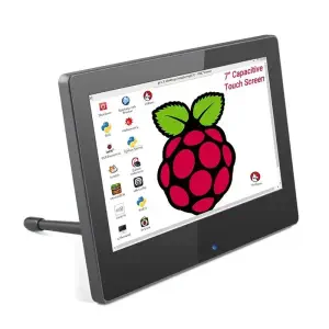 RC070P Raspberry Pi Moniteur Tactile IPS de 7 Pouces 1024x600 avec Haut-Parleur Intégré & Support