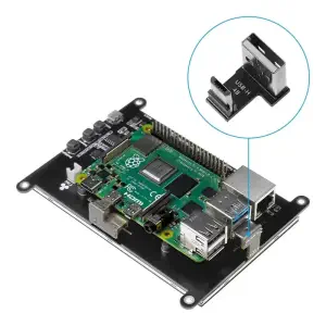 Connecteur USB vers Micro-USB pour écran Raspberry Pi (RPi 4B)