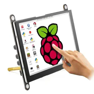 RC050S HD Moniteur Tactile Capacitif de 5 pouces 800x480 pour RPi avec Haut-parleur, Contrôle du Rétroéclairage