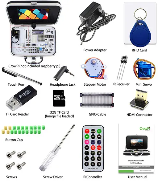 CrowPi Compact Raspberry Pi Educational Kit - Click to Enlarge