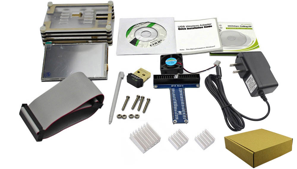 Starter Kit for Raspberry Pi Model B+/2B/3B (with Power Supply) - Click to Enlarge