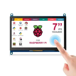 Moniteur HDMI 1024x600 à écran tactile 7 pouces RC070N pour Raspberry Pi 3B+/4B/Zero