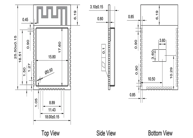 Elecrow ESP32-WROOM-32D / ESP32 Wifi Bluetooth Wireless Module 4MB - Click to Enlarge