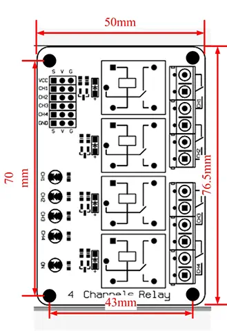 4 Channel 5V 10A Relay Module