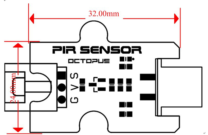 Bloque Sensor PIR Octopus - Haga clic para ampliar