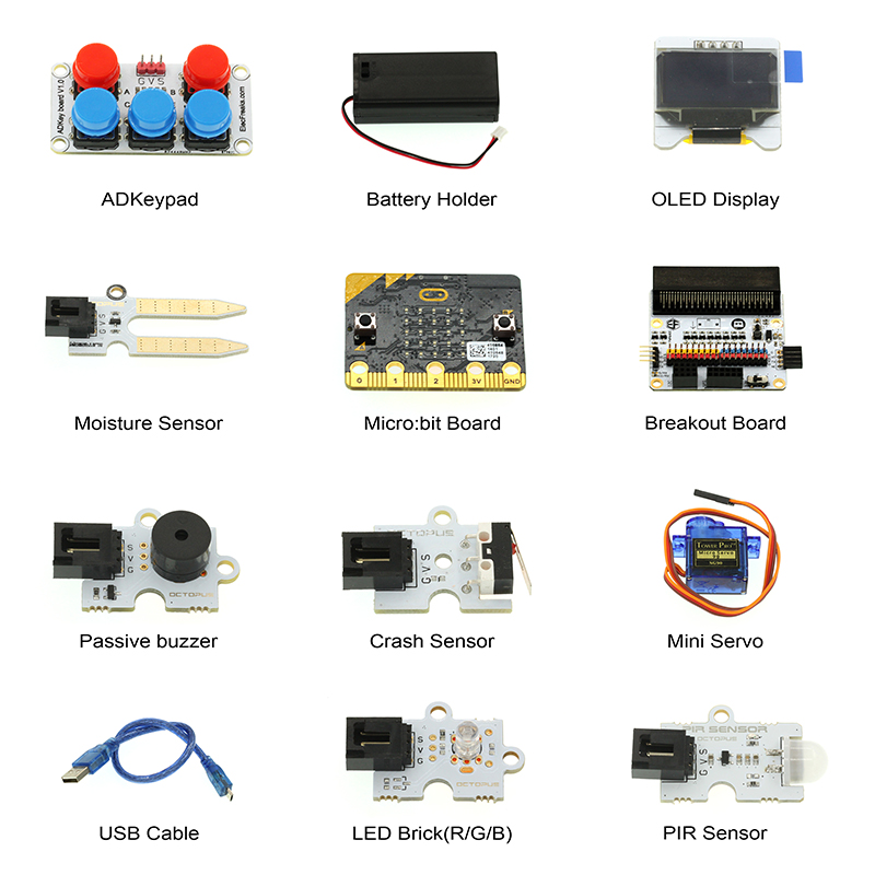 Kit pour Bricoleur micro:bit ElecFreaks avec micro:bit - Cliquez pour agrandir