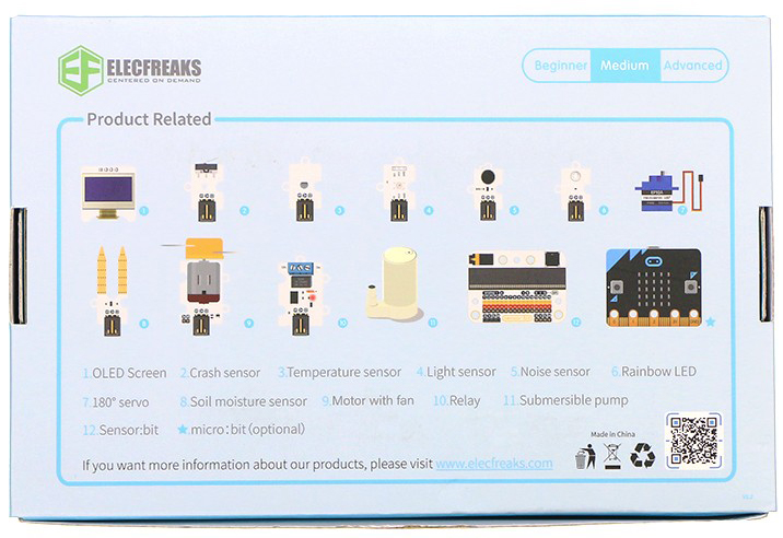 Kit de Hogar Inteligente micro:bit de ElecFreaks (con tarjeta micro:bits v2)