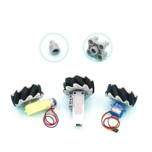 Kit de 4 Roues 64mm Mecanum (2x Droite, 2x Gauche)