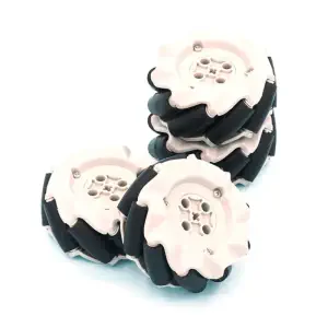 Kit de 4 Roues 64mm Mecanum (2x Droite, 2x Gauche)