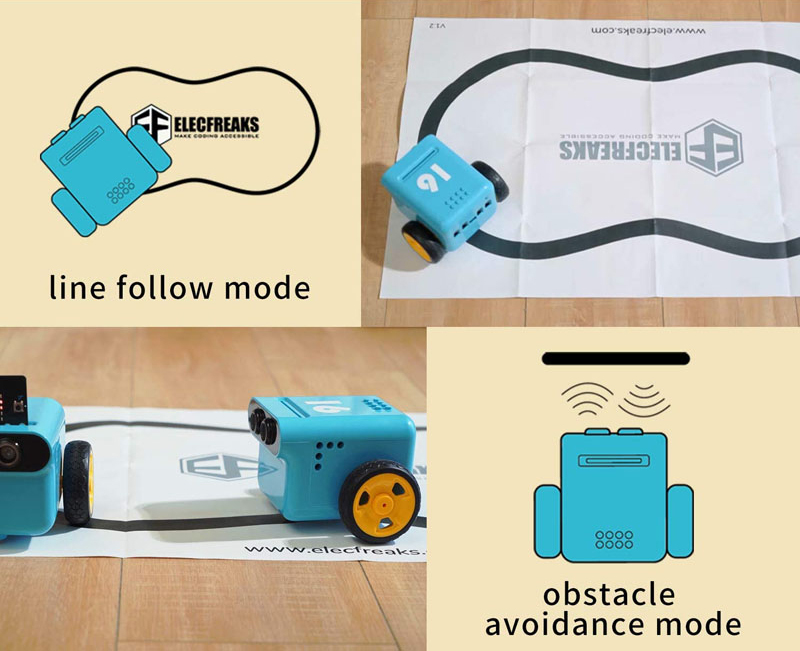 Kit de Coche Inteligente Robot TPBot para micro:bit (s/ micro:bit) - Haga Clic para Ampliar