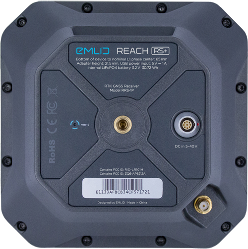 Receptor RTK GNSS REACH RS+ c/ Aplicación como Control - Haga Clic para Ampliar