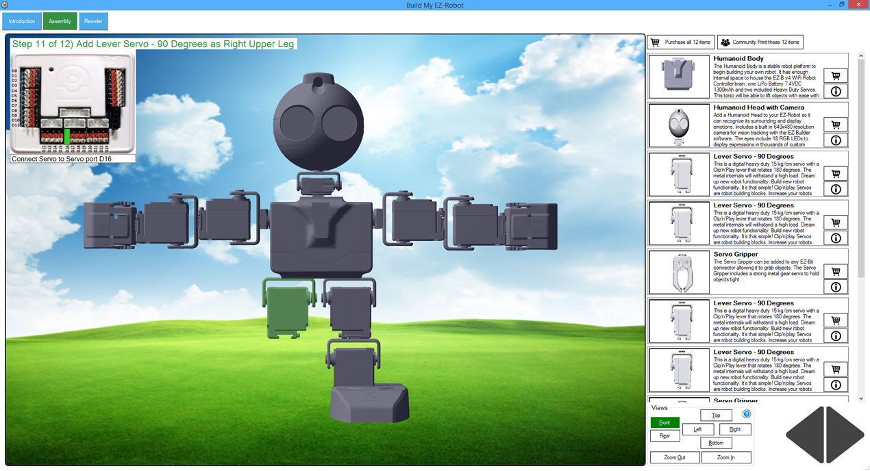 EZ-Robot JD Humanoid Robot- Click to Enlarge