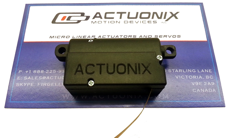 Actuador Lineal PQ12-S de 20mm, 100:1, 6V c/ Interruptores de Límite de Actuonix - Haga Clic para Ampliar
