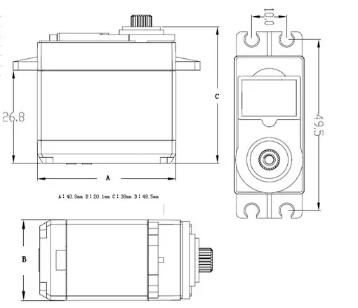 Servo Digital FR5311M (Rotación Estándar y Continua)