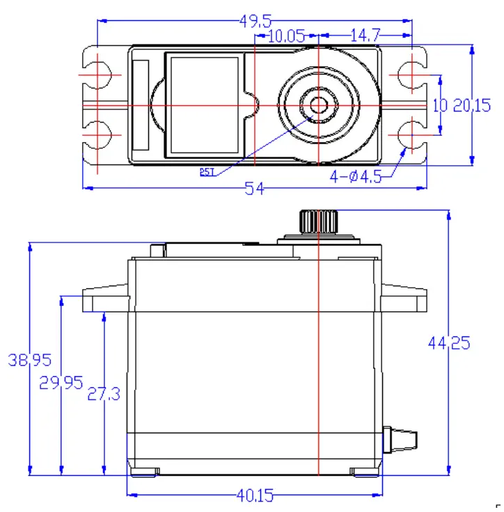 Servo Digital de Rotación Continua 9 kg/cm FT5309R de FeeTech - Haga Clic para Ampliar