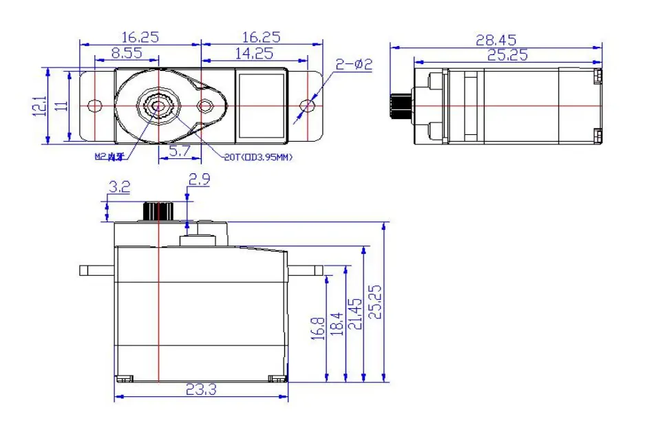 FeeTech Digitale Servo 2,3 kg/cm FT90M