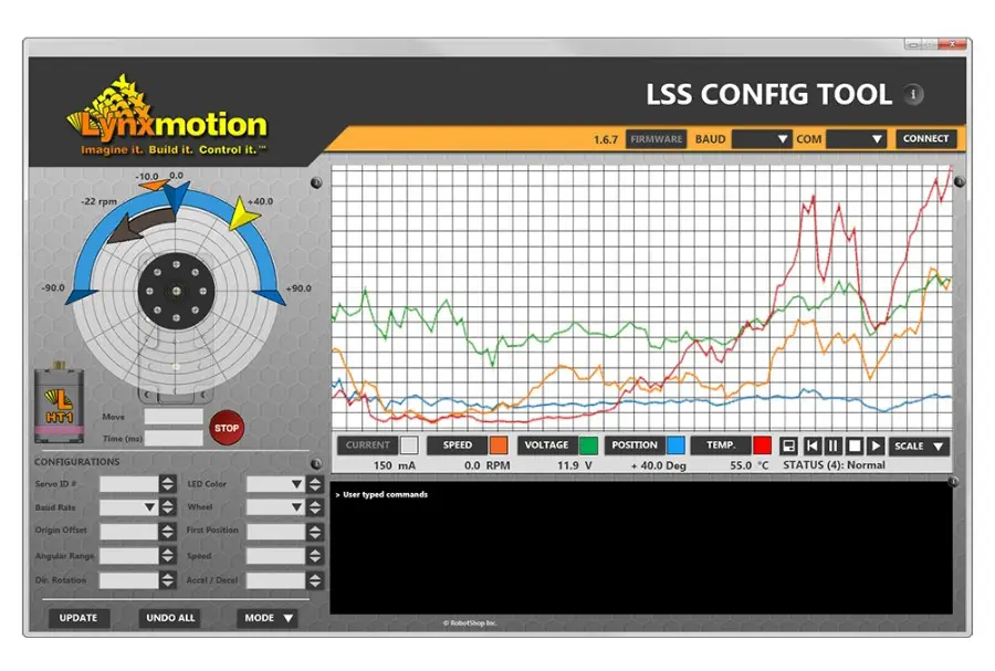 Servo Inteligente de Alta Velocidad (HS1) - Lynxmotion (LSS)