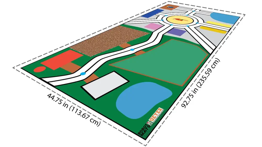 Tapete para Desafío de Robótica Ciudad de Campo (Tamaño FLL) - Haga Clic para Ampliar