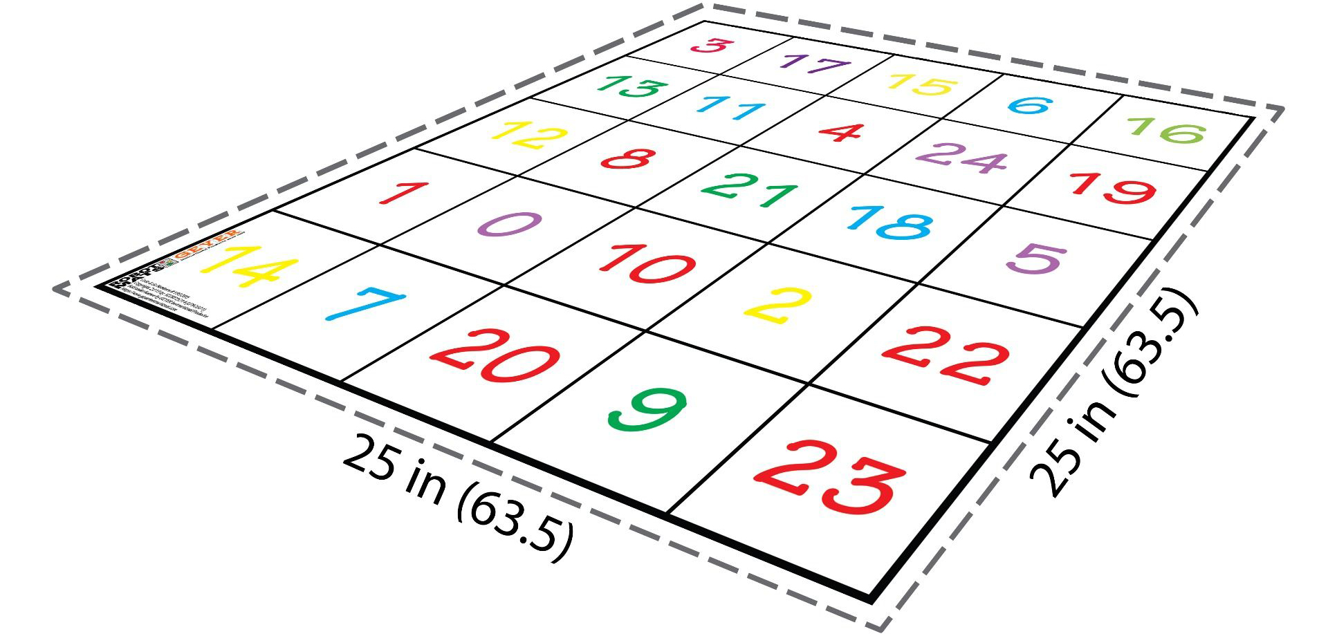 Tapis de robotique Numbers Code & Go (25 x 25 pouces) - Cliquez pour agrandir