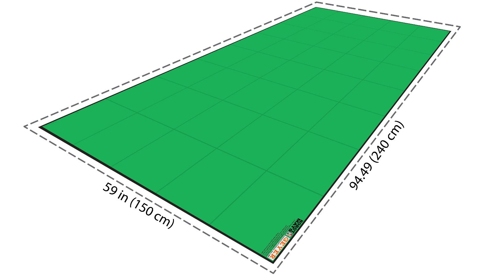 Wonder League Robotics Competition Grid Mat (Green Screen Version) - Click to Enlarge
