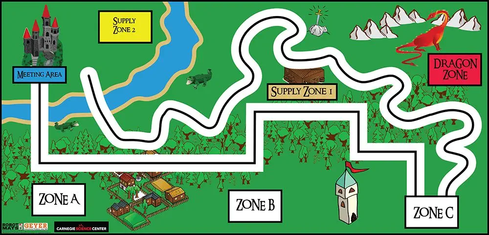 Knights of the Round Table Robotics Mat (FLL Size) - Click to Enlarge