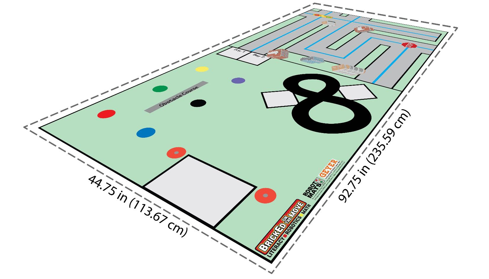 BrickEd Drivers Course Challenge Mat (FLL Size) - Click to Enlarge