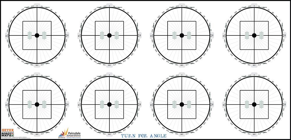 Turn For Angle Robotics Challenge Mat (FLL Size) - Click to Enlarge