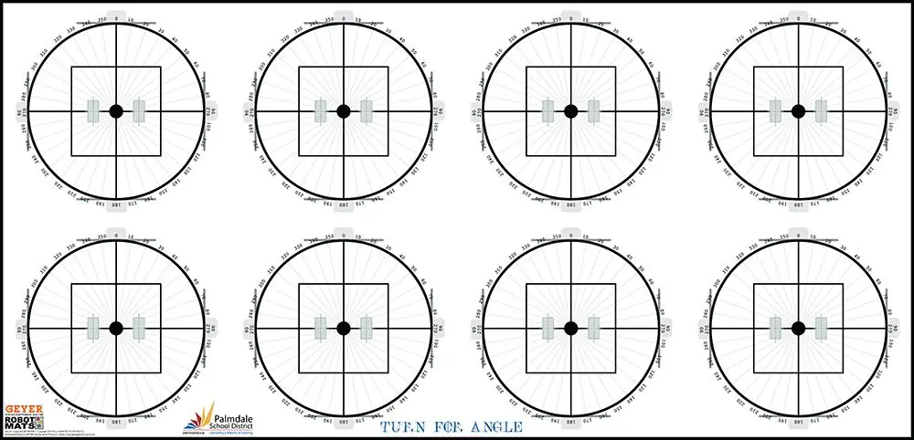 Turn For Angle Robotics Challenge Mat (FLL Size) - Click to Enlarge