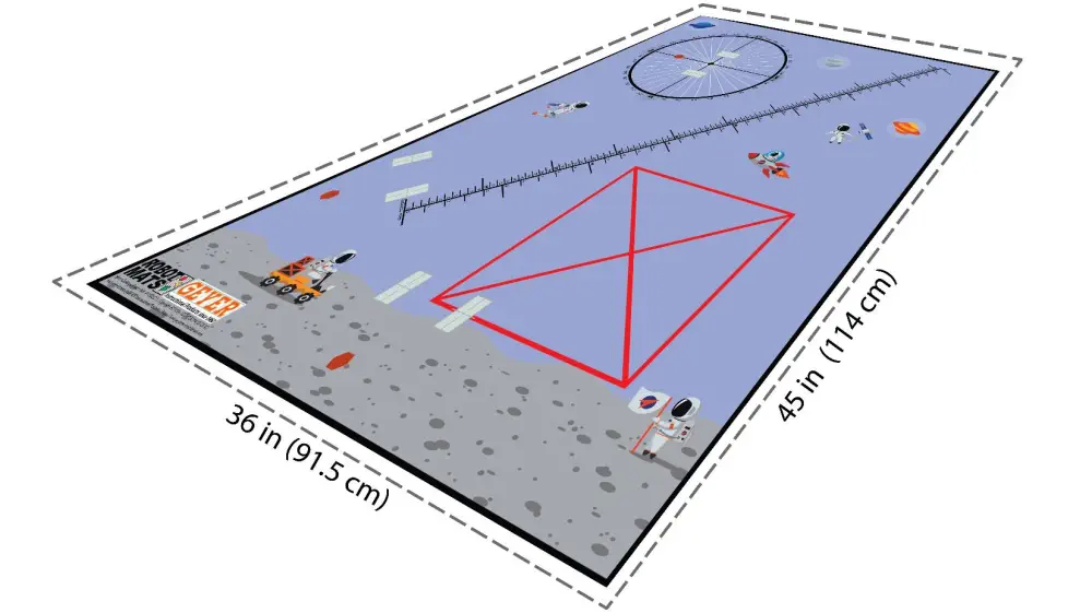 Tapete para Práctica de Desafío Espacial de LEGO EV3 - Haga Clic para Ampliar