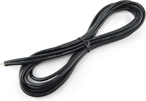 Black Silicon Wire AWG14 (3m) - Zum Vergößern klicken